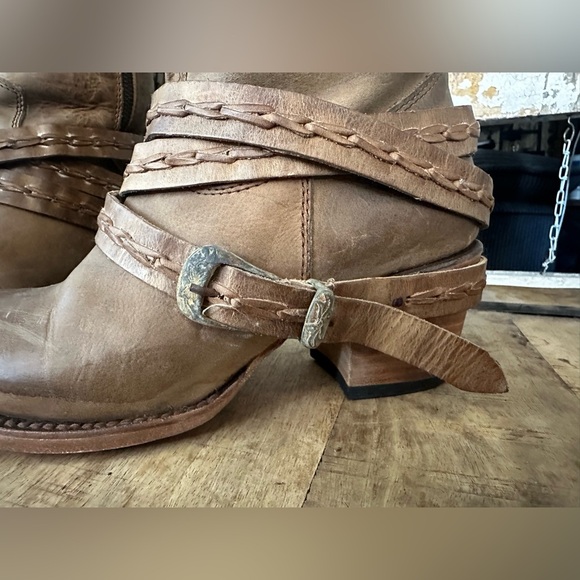 FREEBIRD by Steven FB-Canon Tan Leather Knee-High Boots Size 8 Custom Shoe Tree - Picture 10 of 14